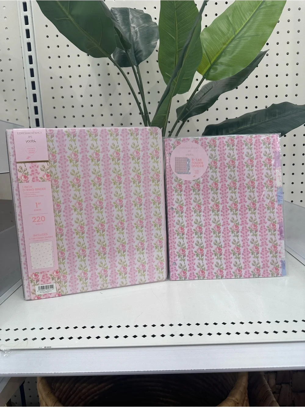 Love Shack Fancy x target/Yoobi Binder and Dividers pink Floral Set